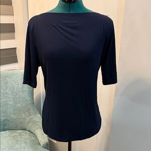 The Limited Dark Blue Short Sleeve Top
